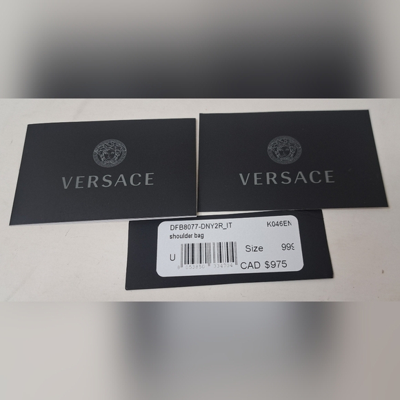 NWT Versace Reflective Logo Nylon Greca Strap Crossbody Belt Waist Bag Large - Picture 4 of 12